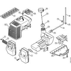 Genuine Stihl SP450 / D - Muffler, Shroud