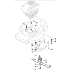SP454 - 2010-2013 - 299274643/BQ - Mountfield Rotary Mower Blade Diagram