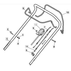 SP454 - 2010-2013 - 299274643/BQ - Mountfield Rotary Mower Upper Handle Diagram