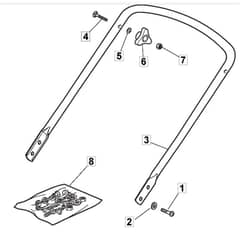 SP454 - 2020 - 299274643/MC - Mountfield Rotary Mower Lower Handle Diagram