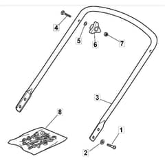 SP454 - 2013-2014 - 299294643/BQ - Mountfield Rotary Mower Lower Handle Diagram