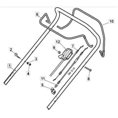 SP454 - 2013-2014 - 299294643/BQ - Mountfield Rotary Mower Upper Handle Diagram