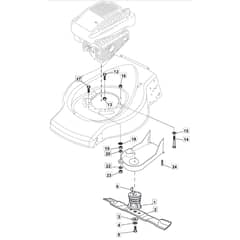SP45 - 2014 - 299274648/M14 - Mountfield Rotary Mower Blade Diagram