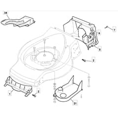 SP45 - 2014 - 299274648/M14 - Mountfield Rotary Mower Front Conveyor Diagram