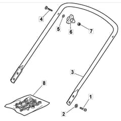SP45 - 2014 - 299274648/M14 - Mountfield Rotary Mower Lower Handle Diagram
