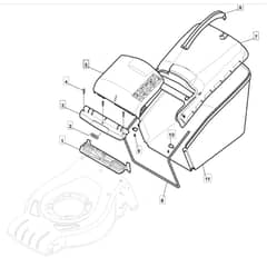 SP460 PD - 2012-2013 - 295486123/MFR - Mountfield Rotary Mower Grass Bag Diagram
