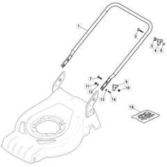 SP460 SD - 2012-2013 - 295486823/MFR - Mountfield Rotary Mower Lower Handle Diagram