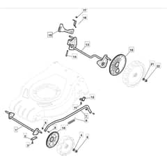 SP465 - 2014 - 295486833/MFR - Mountfield Rotary Mower Height Adjusting Diagram