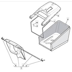 SP465 - 2010 - 299482338/M10 - Mountfield Rotary Mower Grass Bag Diagram