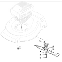 SP465 R - 2015-2018 - 299489038/M15 - Mountfield Rotary Mower Blade Diagram