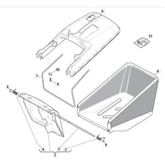 SP465 R - 2015-2018 - 299489038/M15 - Mountfield Rotary Mower Grass Bag Diagram