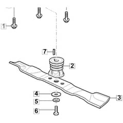 SP46 - 2019 - 295492048/M19 - Mountfield Rotary Mower Blade Diagram