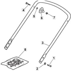 SP46 - 2014 - 299274643/M13 - Mountfield Rotary Mower Lower Handle Diagram