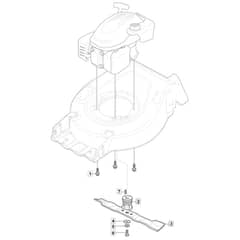 SP46 - 2020 - 2L0482048/M19 - Mountfield Rotary Mower Blade Diagram
