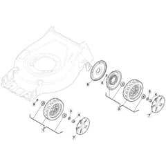 SP46 - 2020 - 2L0482048/M19 - Mountfield Rotary Mower Wheels Diagram