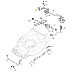 SP46 - 2021-2023 - 2L0482048/M21 - Mountfield Rotary Mower Height Adjusting Diagram