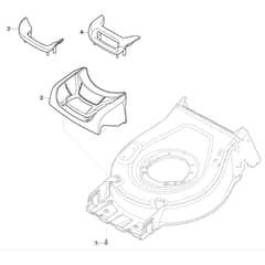 SP46 - 2021-2023 - 2L0482048/M21 - Mountfield Rotary Mower Mask Diagram