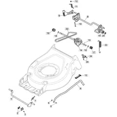 SP46 B - 2021-2022 - 2L0482128/MTF - Mountfield Rotary Mower Height Adjusting Diagram