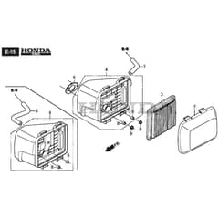 SP46 ELITE - 2019-2023 - 2L0486038/M19 - Mountfield Rotary Mower Air Filter Diagram