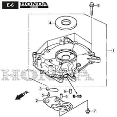 SP46 ELITE - 2019-2023 - 2L0486038/M19 - Mountfield Rotary Mower Crankcase Cover Diagram