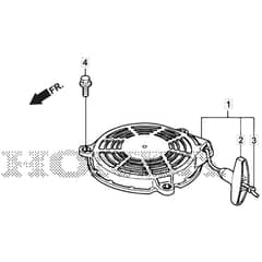 SP46 ELITE - 2019-2023 - 2L0486038/M19 - Mountfield Rotary Mower Recoil Starter Diagram