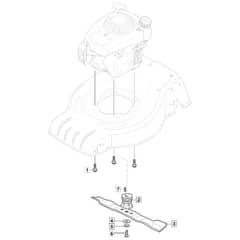 SP46 H - 2016-2017 - 295496038/SF - Mountfield Rotary Mower Blade Diagram