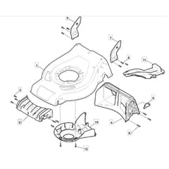 SP46 H - 2016-2017 - 295496038/SF - Mountfield Rotary Mower Deck Diagram