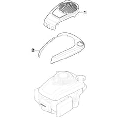 SP46 H - 2016-2017 - 295496038/SF - Mountfield Rotary Mower Engine Cover Diagram