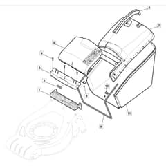 SP46 H - 2016-2017 - 295496038/SF - Mountfield Rotary Mower Grass Bag Diagram