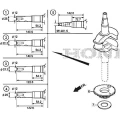 SP46 H - 2021-2022 - 2L0482138/MTF - Mountfield Rotary Mower Crankshaft Diagram