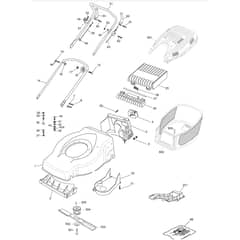 SP470 - 2006 - 299264623/BQ - Mountfield Rotary Mower Handle Diagram