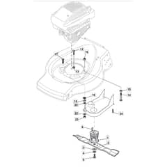 SP470 - 2007 - 299274628/BQ - Mountfield Rotary Mower Blade Diagram