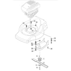 SP470 ES - 2005 - 299324628/BQ - Mountfield Rotary Mower Blade Diagram