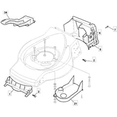 SP474 - 2010 - 299284648/BQ - Mountfield Rotary Mower Front Conveyor Diagram