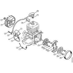 Genuine Stihl SP481 / D - Ignition system, Clutch