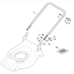 SP483 IS - 2018 - 295496528/MC - Mountfield Rotary Mower Lower Handle Diagram