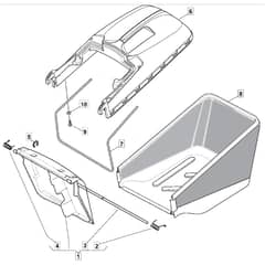 SP484 R - 2008 - 294489048/BQ - Mountfield Rotary Mower Grass Bag Diagram