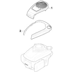 SP485 HW V - 2017-2018 - 294503038/M16 - Mountfield Rotary Mower Engine Cover Diagram