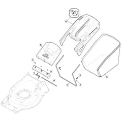 SP485 HW V - 2017-2018 - 294503038/M16 - Mountfield Rotary Mower Grass Bag Diagram