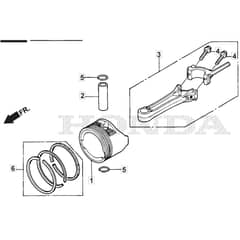 SP485 HW V - 2017-2018 - 294503038/M16 - Mountfield Rotary Mower Piston Diagram