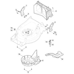 SP485 HW V - 2022 - 294507833/M22 - Mountfield Rotary Mower Belt Protection Diagram
