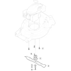SP485 HW V - 2022 - 294507833/M22 - Mountfield Rotary Mower Blade Diagram