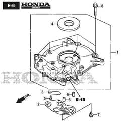 SP485 HW V - 2022 - 294507833/M22 - Mountfield Rotary Mower Crankcase Cover Diagram