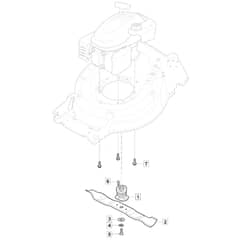 SP485 HW V - 2019-2021 - 294507838/M19 - Mountfield Rotary Mower Blade Diagram