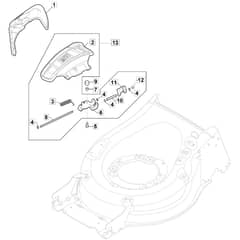 SP485 HW V - 2019-2021 - 294507838/M19 - Mountfield Rotary Mower Ejection Guard Diagram