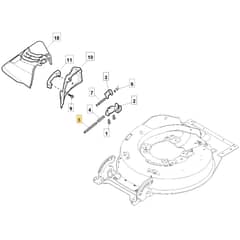 SP504 - 2009 - 290502043/UM9 - Mountfield Rotary Mower Ejection Guard Diagram