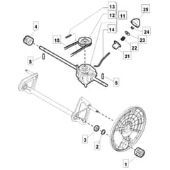 SP504 - 2009 - 290502043/UM9 - Mountfield Rotary Mower Transmission Diagram