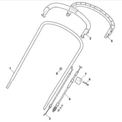 SP505 - 2011-2013 - 292502038/M11 - Mountfield Rotary Mower Upper Handle Diagram