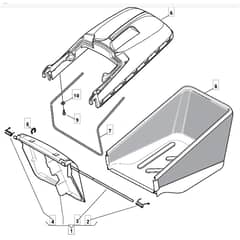 SP505 R - 2011-2013 - 292505038/M11 - Mountfield Rotary Mower Grass Bag Diagram