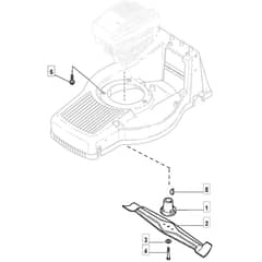 SP505 R - 2014 - 292505038/M14 - Mountfield Rotary Mower Blade Diagram